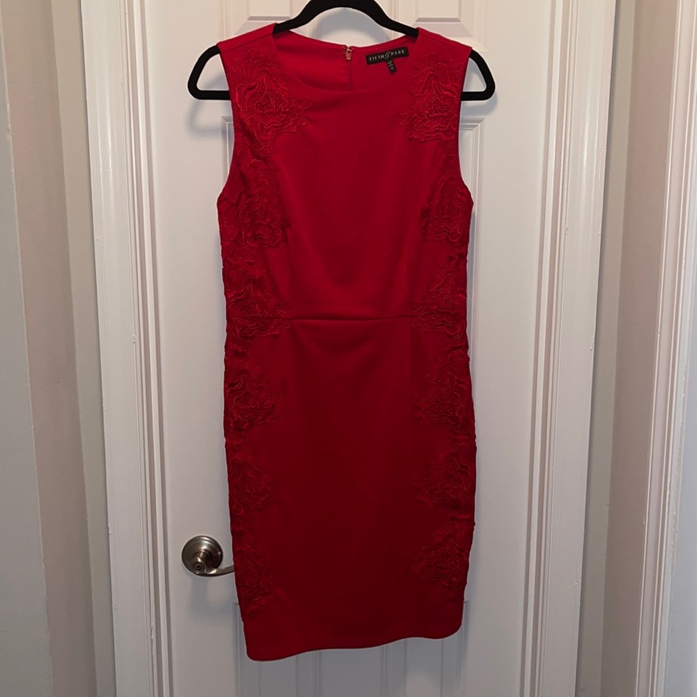 Fifth & Park Red Dress size 10